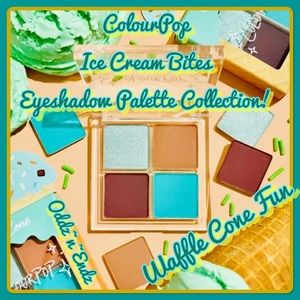 SOLD❌FINAL PRICE!/ColourPop Ice Cream Bites Waffle Cone🍦Eyeshadow Quad Palette!